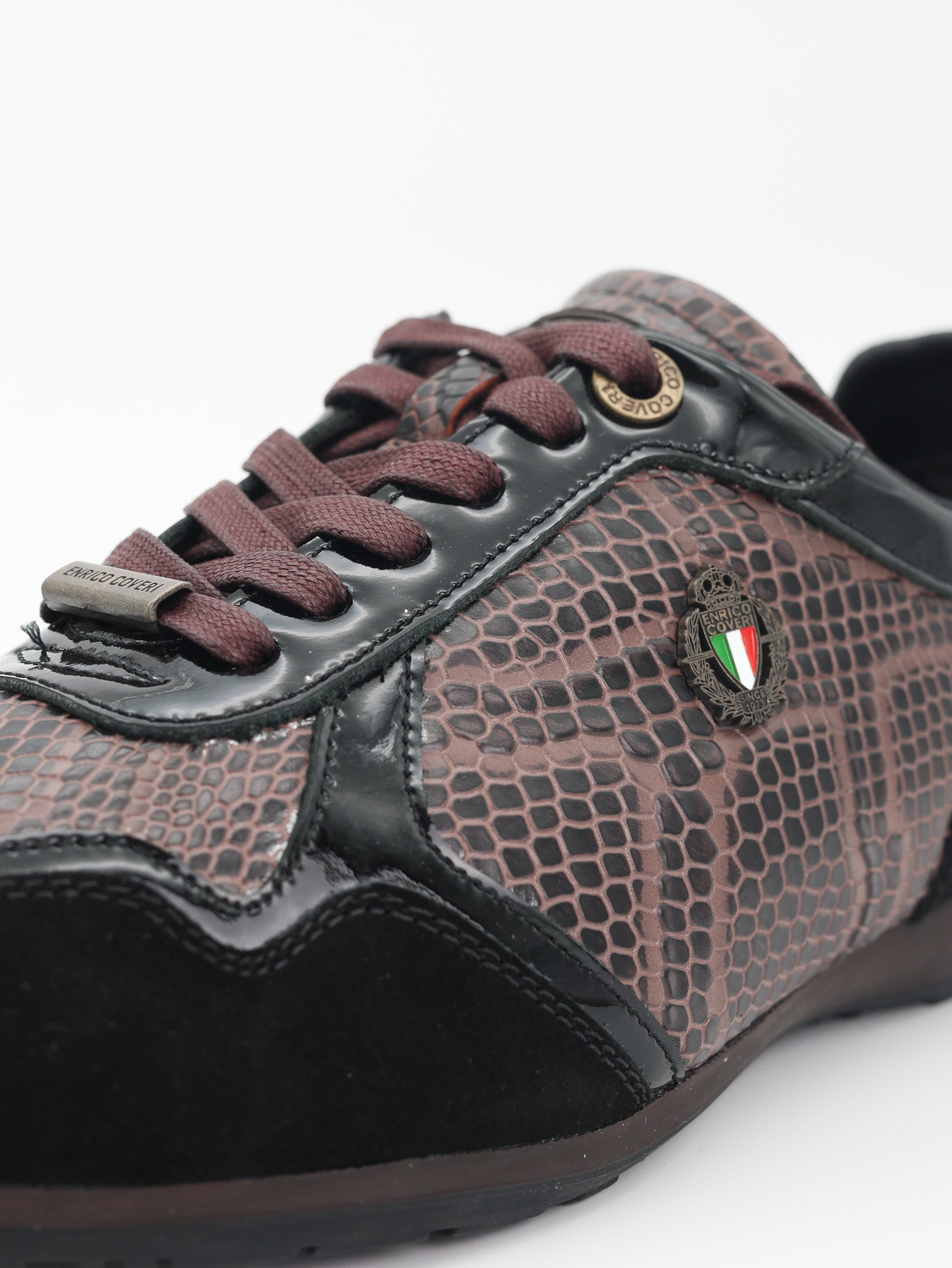 Enrico Coveri Takkies Snake Skin Low Brown